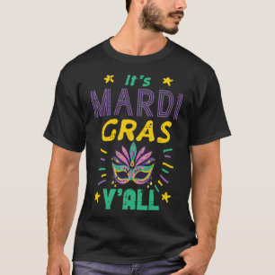 Camiseta É Mardi Gras Yall Mask Fat Terça-Festa Mulher M