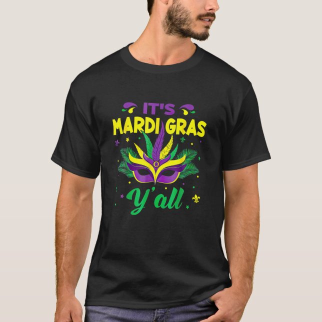 Camiseta É Mardi Grass Y'all (Frente)