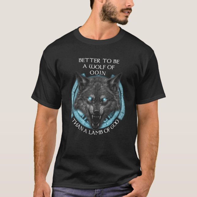 Camiseta É melhor ser um lobo do que um Lamb de Deus (Frente)