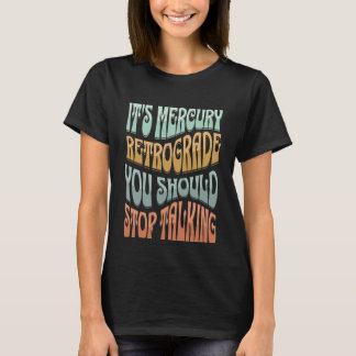 Camiseta É Mercúrio Retroativo Estilo Vintage Meia-Tons