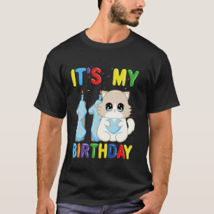 Camiseta É Meu 11º Aniversário Menino Gato Ragdoll de 11 An