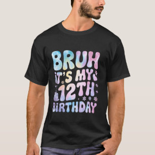 Camiseta É Meu 12º Aniversário Garota de 12 Anos Menino Bi