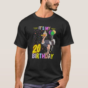 Camiseta É Meu 20 Birthday Ostrich