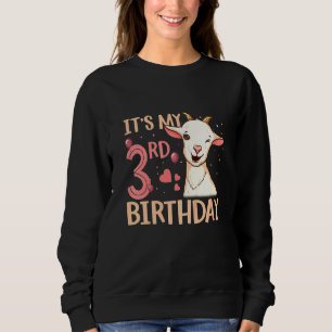 Camiseta É meu 3º aniversário cabra no aniversário