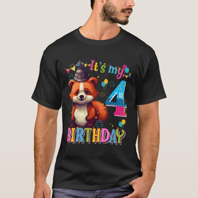 Camiseta É Meu 4º 4º Panda Vermelha (Frente)