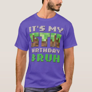 Camiseta É Meu 5º Aniversário Bruh Piel Gamer 5 Bday Gaming