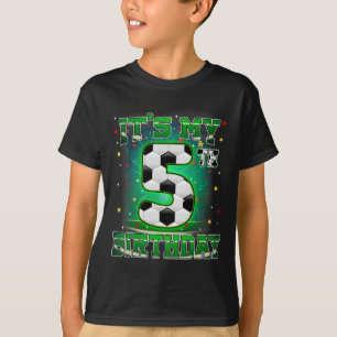 Camiseta É Meu 5º Aniversário Futebol Masculino 5 Anos Fest