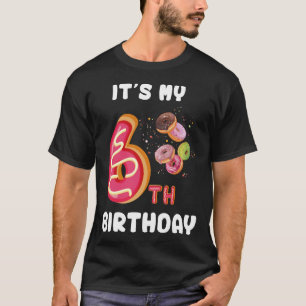 Camiseta É Meu 6º Aniversário Doce Doce Menina de 6 Anos P