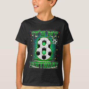 Camiseta É Meu 8º Aniversário Futebol Masculino 8 Anos Fest