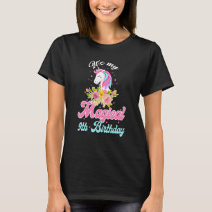 Camiseta É Meu 9º aniversário Unicórnio, 9 anos