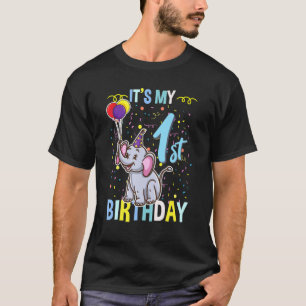 Camiseta É Meu Animal Elefante primeiro aniversario