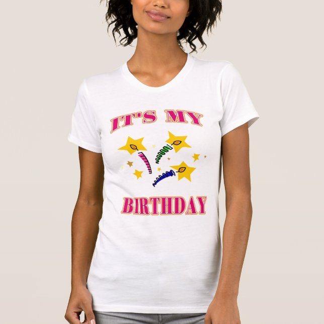 Camiseta É meu aniversário (Frente)