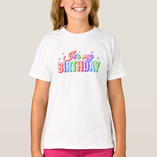 Camiseta É Meu Aniversário (Frente)