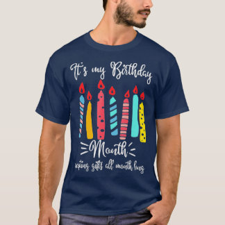 CAMISETA É MEU ANIVERSÁRIO ACEITANDO PRESENTES TODO MÊS