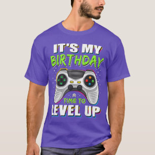 Camiseta É Meu Aniversário Boyime para Subir de Nível Prese
