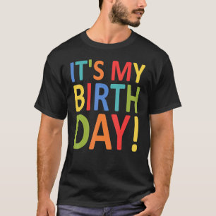 Camiseta É Meu Aniversário Homens Mulheres Meninas E Menino