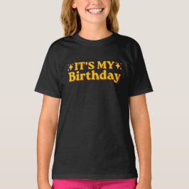 Camiseta É Meu Aniversário Retro