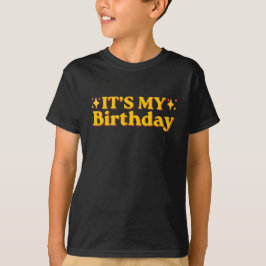 Camiseta É Meu Aniversário Retro