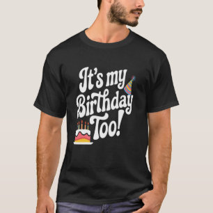 Camiseta É Meu Aniversário Também Divertido Gêmeo & Trigême
