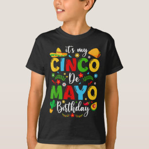 Camiseta É Meu Cinco De Mayo Aniversário De 2024 Cinco Engr