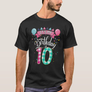 Camiseta É meu décimo aniversário de 10 anos para adolescen