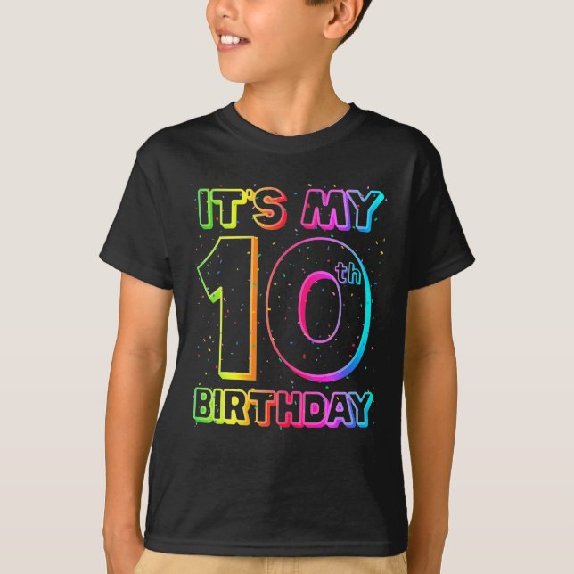 Camiseta É meu décimo aniversário de dez anos (Frente)