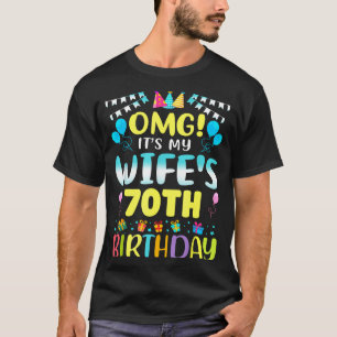 Camiseta É Meu Deus É O 70º Aniversário Da Minha Esposa Doc