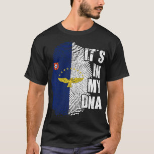 Camiseta É meu DNA Açores Bandeira Portugal Patriótico Port