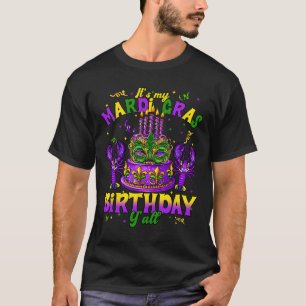 Camiseta É Meu Mardi Gras Aniversário Yall Mardi Gras Happy