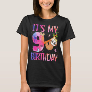 Camiseta É meu nono aniversário, nono aniversário, aniversá