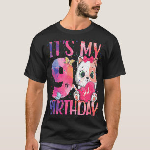 Camiseta É meu nono aniversário, nono aniversário, aniversá