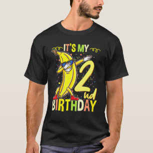 Camiseta É Meu segundo aniversário Dabbing Banana