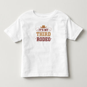 Camiseta É Meu Terceiro Rodeio – 3º Aniversário Divertido n