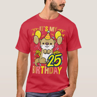 Camiseta É Minha 25 Birthday Otter