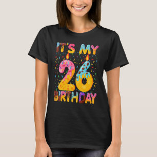 Camiseta É minha 26ª Rosquinha de aniversário doce de 26 an