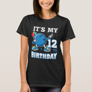 Camiseta É minha Boliche de Aniversário de 12 com 12 anos
