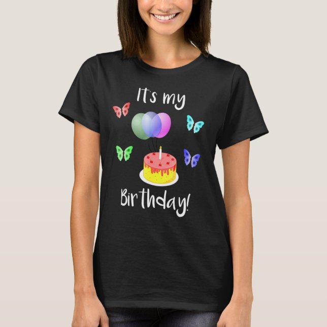 Camiseta É Minha Borboleta De Aniversário (Frente)