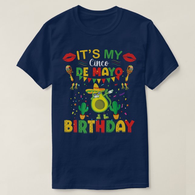 Camiseta É minha "Cinco de Mayo", engraçado, dabbing (Frente do Design)
