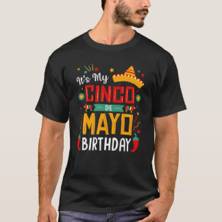 Camiseta É minha festa de aniversário de Cinco de Mayo
