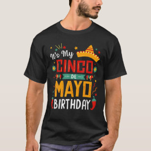 Camiseta É minha festa de aniversário de Cinco de Mayo
