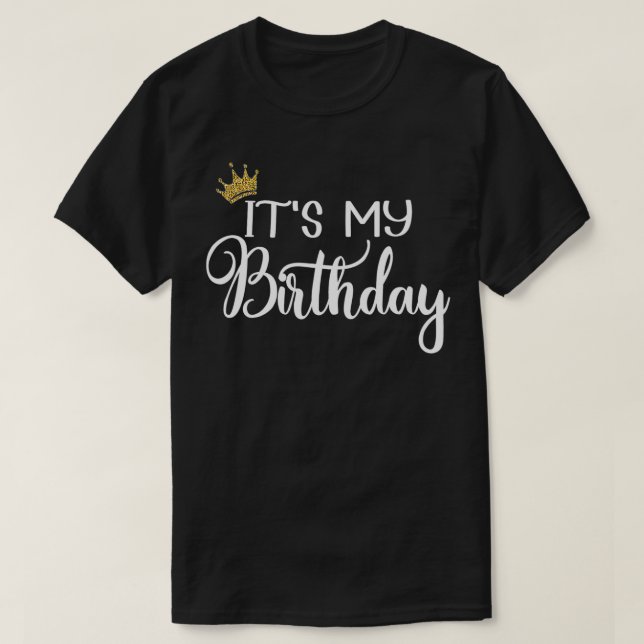 Camiseta É minha festa de aniversário feliz (Frente do Design)