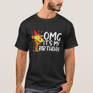 Camiseta É Minha Figurinha De Aniversário, Girafa