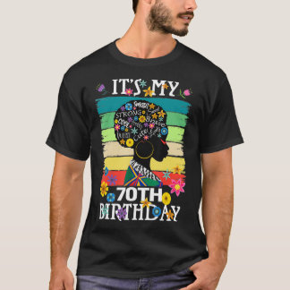 Camiseta É Minha Mulher Negra Africana Americana de 70 Anos