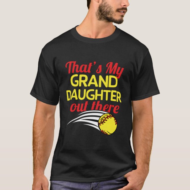 Camiseta É Minha Nó Lá Fora, Avô De Softball (Frente)