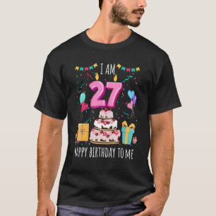 Camiseta É minha vela de bolos de 27 anos de aniversário