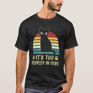 Camiseta É muita gente aqui na Vintage de Gato Negro