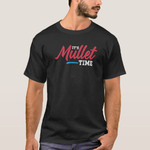 Camiseta É Mullet Time Heart Mullets Rock Short 80s Hair