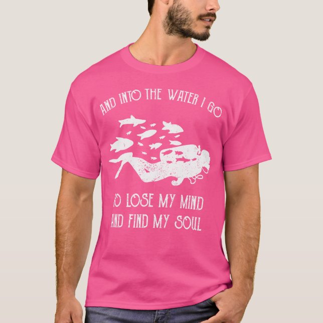 Camiseta E Na Água Vou Ao Perder Da Minha Mente Diver (Frente)