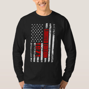 Camiseta E Nascer em 1971 Patriótico 51º aniversário