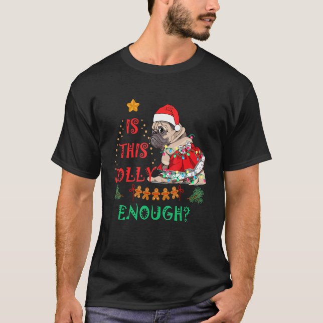 Camiseta É Natalino o Suficiente Luz de árvore de Natal de  (Frente)